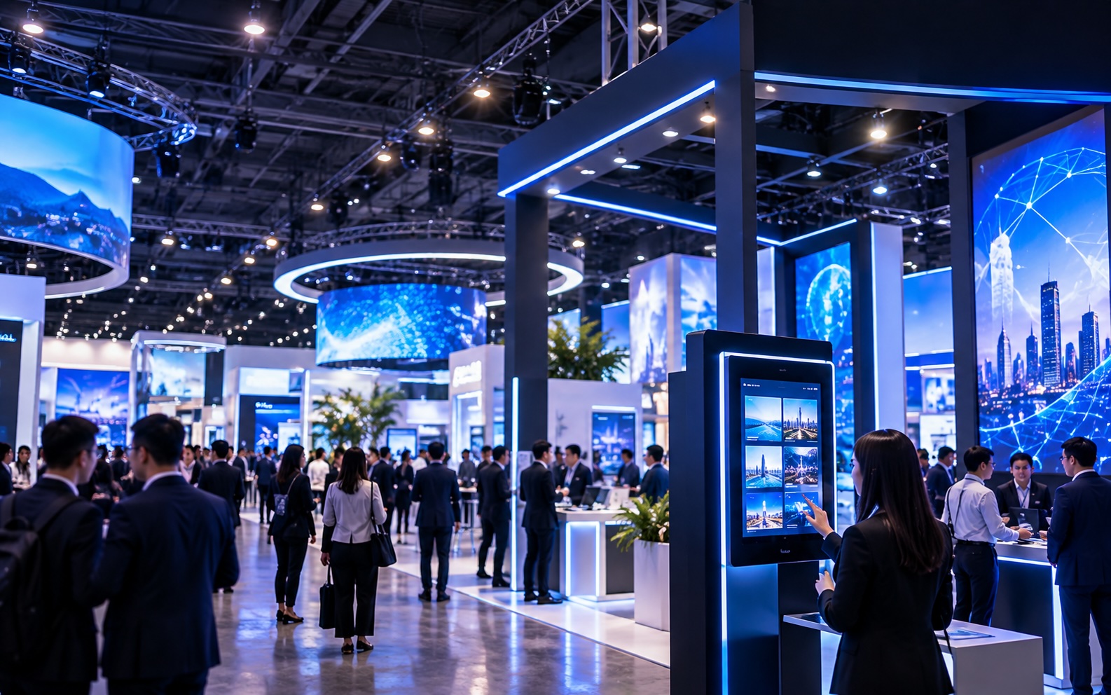 Real exhibition and booth photo